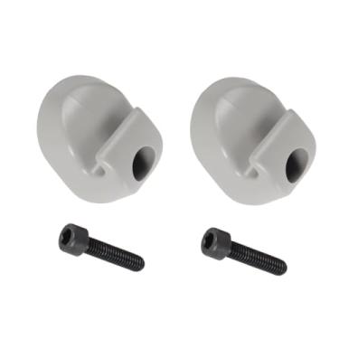 Imagem de SDRZJX Conjunto de clipes de viseira de sol cinza 2 peças para interior compatível com Kenworth Peterbilt Substituição interior: S16-1023-661 F01377-2