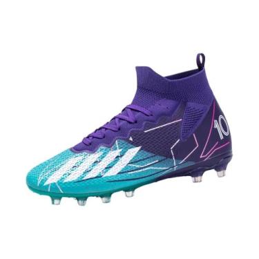 Imagem de Chuteiras De Futebol Unissex De Cano Alto FG TF Com Cravos, Sneakers E