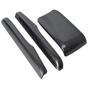 Imagem de LesNau Painel de caixa de apoio de braço para console central capas decorativas para Honda Civic 10ª geração 2016 2017 2018 2019 2020 2021 capa decorativa de caixa de apoio de braço central (fibra de
