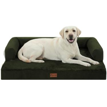 Imagem de Casa Paw Camas ortopédicas extragrandes para cães, à prova d'água, de espuma para ovos, cama grande para animais de estimação para cães de todas as raças, 114 x 89 cm, sofá-cama lavável extra grande