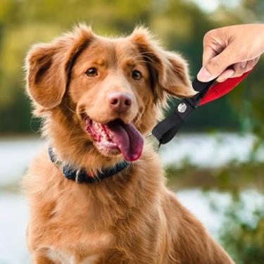 Imagem de Coleira de cachorro curta forte, coleira mãos livres com alça de trânsito para controle de cães pequenos, médios e grandes, guia de trânsito firme para caminhadas diárias ao ar livre e treinamento