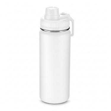 Imagem de Garrafa Térmica Aço Inox 780ml Branca – Mantém Bebidas Frias/Quentes – Tampa Antivazamento – Alça Mosquetão – Ideal Academia, Viagens e Rotina