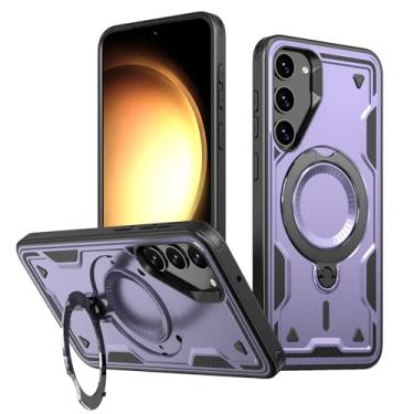 Imagem de SORAKA Capa para Samsung Galaxy S23 Plus com suporte para anel,compatível com MagSafe Capa Samsung Galaxy S23 Plus com placa de metal para suporte magnético para carro Capa que absorve choques