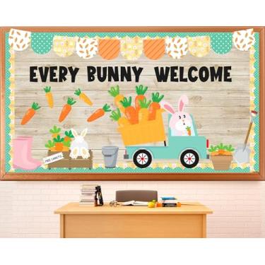 Imagem de Decoração de quadro de avisos de Páscoa, todos os coelhinhos, recortes, cenouras, sala de aula, quadro de avisos, suprimentos de Páscoa, coelho, cenouras, caminhões, recortes de madeira, papel de