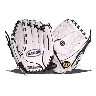 Imagem de Wilson Luva Outfield Fastpitch 2022 A1000 V125 31,5 cm - Lançamento para mão direita, preto/branco/ouro metálico