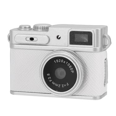 Imagem de Zopsc Câmera Digital Com Chaveiro, Filmadora Digital Com Chaveiro Minúsculo FHD 1080P Com Tela de 0,96 Polegadas, Câmera Pequena Portátil Vintage para Gravação de Viagens, (Branco)
