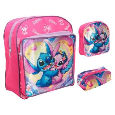 Imagem de Kit Mochila Infantil Escolar Feminina Passeio Reforçada - Plike