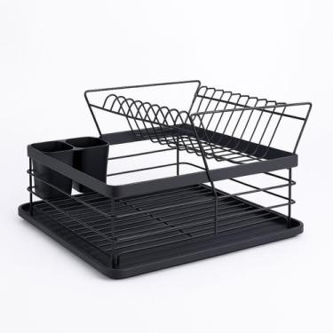 Imagem de Escorredor de Louça Para Pia Com Bandeja Com Porta Pratos e Talheres -