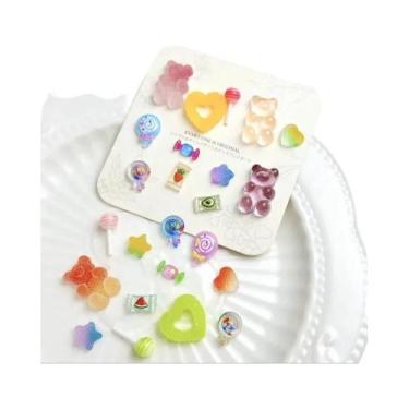 Imagem de Charms Coloridos Para Arte De Unhas Em Forma De Pirulito, Corações De 