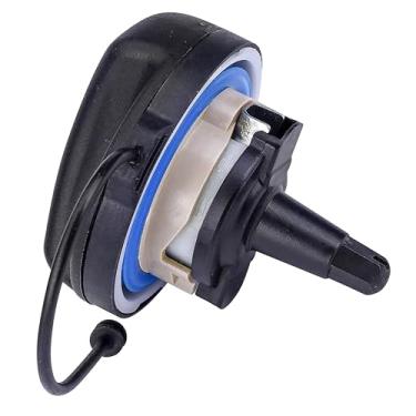 Imagem de Click&Fit Substituição da tampa do tanque de enchimento de gás para veículos BMW - Tampa de combustível do carro com corda, junta substitui 16117222391, preta