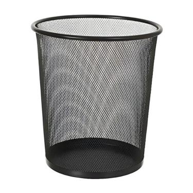 Imagem de Lixeira De Metal Aramado Para Escritório 10 Litros Preta - Tn Office