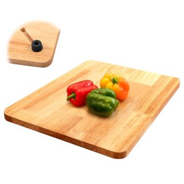 Imagem de Tábua de corte para pia de trailer, tábua de cortar madeira com pernas ajustáveis e pés de silicone antiderrapantes para trailers barcos