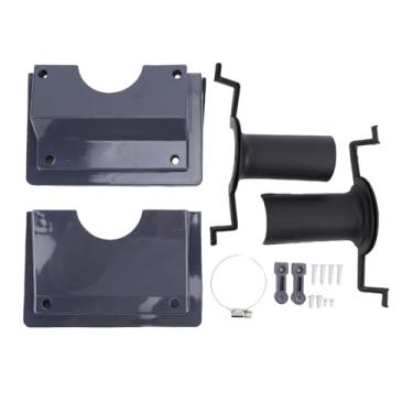 Imagem de AUNMAS Kit de Cobertura de Conjunto de Linha de Penetração de Parede HVAC, Tampa de Corpo Dividido de Plástico de 45 Mm para de Ar Condicionado Com Juntas Macias, Cabe Em Superfícies (Cinza)