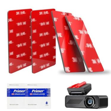 Imagem de SQRUIHAO 4 almofadas adesivas retangulares dupla face, 2,83 x 1,106 cm 3M VHB fita dupla face resistente, fita de montagem de câmera de painel para para-brisa de carro, painel, GPS (retangular 7,2 x