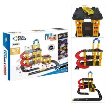 Imagem de Brinquedo Pista De Corrida Carros Infantil Menino 3 Andares - Pais E F