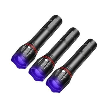 Imagem de Lanterna LED UV Recarregável 395nm Com Zoom, Detector De Manchas De Ur
