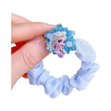 Imagem de Elásticos De Cabelo Kawaii Disney Frozen Elsa 5 Peças, Grampos De Cabe