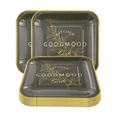 Imagem de 10PCS Pratos de Papel Descartáveis Compostáveis Biodegradáveis Ecológicos Grau Alimentar para Churrascos Camping Piqueniques Festa Aniversário Panelas