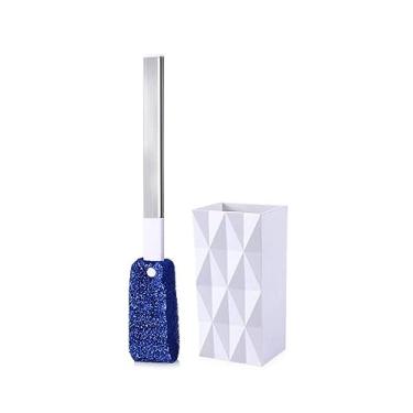 Imagem de Escova de vaso sanitário Yyqx Escova de vaso sanitário e suporte podem ser dobrados e limpos, conjunto de escova de vaso sanitário portátil sem perfuração para banheiro (tamanho: B) (uma cor B)