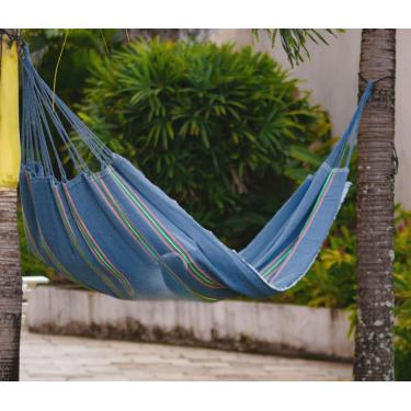 Imagem de Rede Descanso Rede De Dormir Rede De Descanso Casal Jeans Rede Descanso Reforçada Casal e Solteiro(Cinza Listrado Solteiro)