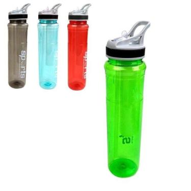 Imagem de Garrafa de Plástico 800ml Squeeze Sport Color - Tudo em Caixa - Genéri