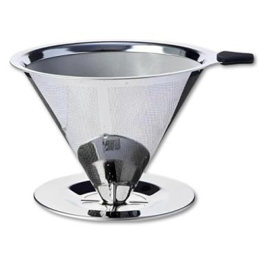 Imagem de Coador Filtro De Café 102 Inox Peneira Aço Reutilizável Dúravel Sem Uso De Papel Premium