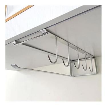 Imagem de Suporte de rolo de papel de cozinha, suporte de rolo de cozinha de aço inoxidável, suporte de papel toalha sob armário para cozinha, banheiro, cozinha, suporte de rolo (prata)