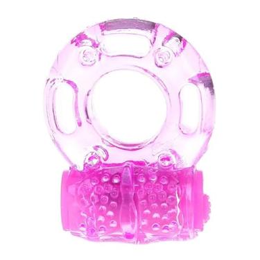 Imagem de Anel Peniano Vibratório com Borboleta para Estimulação Clitoriana | Anel para Pênis Unissex em TPR Flexível com Vibração Contínua e Baterias Inclusas