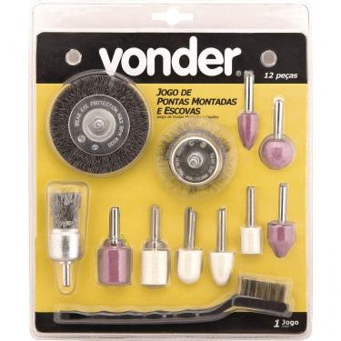Imagem de Jogo Ponta Montada E Escovas Com 12 Peças Vonder
