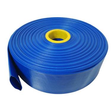 Imagem de Mangueira Flat Flexível Azul Descarga Água Motobomba Irrigação 2.1/2 P