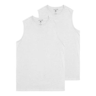 Imagem de Kit com 2 Camisetas Masculina Regata Malwee 1000004421 Azul Marinho-Masculino