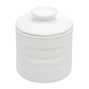 Imagem de Manteigueira Francesa de Cerâmica Branca Matte 8cm x 9cm