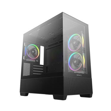 Imagem de Gabinete Gamer Deepcool CG380 Preto MicroATX Com 3 Fans Preto