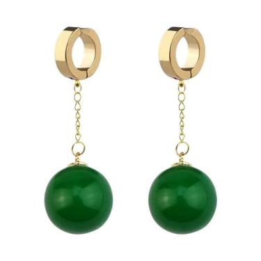 Imagem de Brincos Pendentes Potara Super Vegetto Zamasu Son Goku Preto Para Mulh