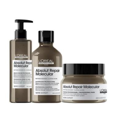 Imagem de Loreal Absolut Repair Molecular Shampoo + Sérum + Mascara 250ml - Lore