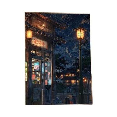 Imagem de Arte De Parede Em Tela Estilo Manga De Paisagens De Rua Japonesas Para