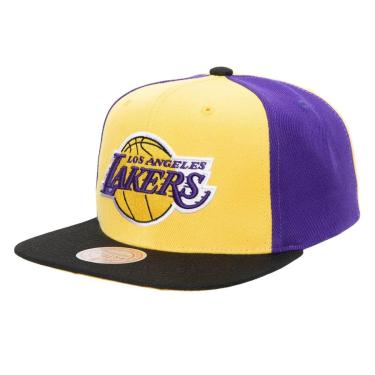 Imagem de Boné Mitchell & Ness NBA On The Block Snapback Los Angeles Lakers Masculino-Masculino