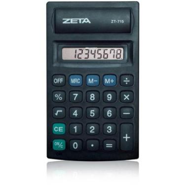Imagem de Calculadora de Bolso 8 Dig. Pilha AA Preta - Procalc