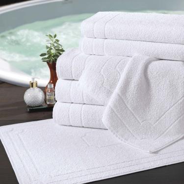 Imagem de Toalha De Rosto Suite Gold 80cm X 50cm 450g/m² Hotelaria 1 Peça 90% Algodão 10% Poliést...