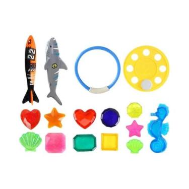 Imagem de Conjunto De Brinquedos Coloridos Para Mergulho Na Piscina De Verão: Bo