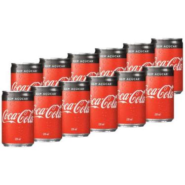 Imagem de Refrigerante Coca Cola Sem Açúcar Lata 220ml - Coca-Cola