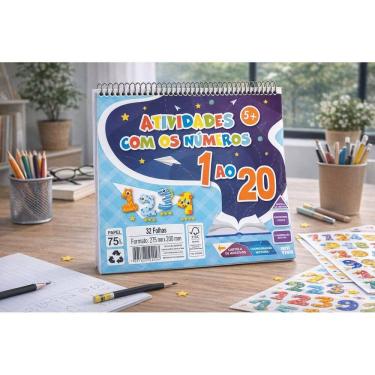 Imagem de Caderno de Atividades Com Números 32 Folhas