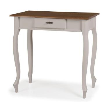 Imagem de Aparador para Sala com Pés Luis XV 1 Gaveta 1010 Linz Móveis - Off White/Imbuia Glazer