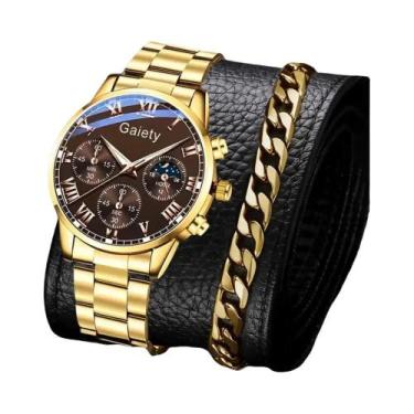 Imagem de Conjunto De Relógios Masculinos De Quartzo Digital Estilo Romano 2/4 P