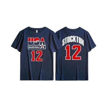 Imagem de Camiseta Masculina Retrô Esportiva Casual Para Treino De Basquete, Sec