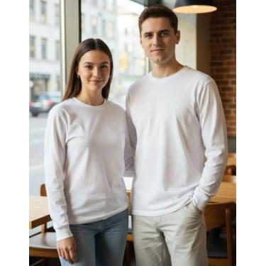 Imagem de Camisa Unisex Manga Comprida  Básica Estilo Meia Estação - Elisa Lucas