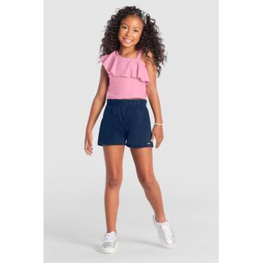 Imagem de Conjunto infantil menina com babados Brandili, 6, Rosa