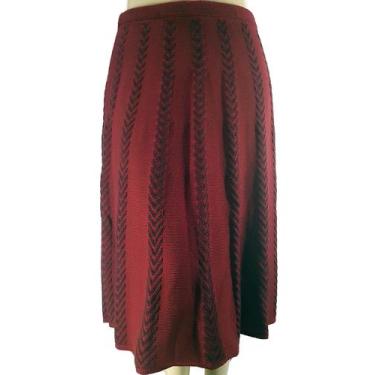 Imagem de Saia Feminina Tricot Links Wan - Katlen Tricot, Vermelho escuro, Único