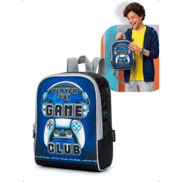 Imagem de Lancheira Térmica Escolar Infantil Reforçada Game Clube 3D - - Klizz, 