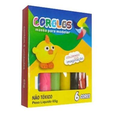 Imagem de Massinha de Modelar 6 ou 12 Cores Não Tóxica Massa Infantil Colorida p